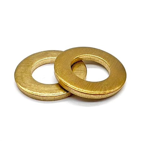 Boltsandnuts.Com Flat Washer, For Screw Size #10 , Brass Plain Finish, 500 PK 10BFW-500